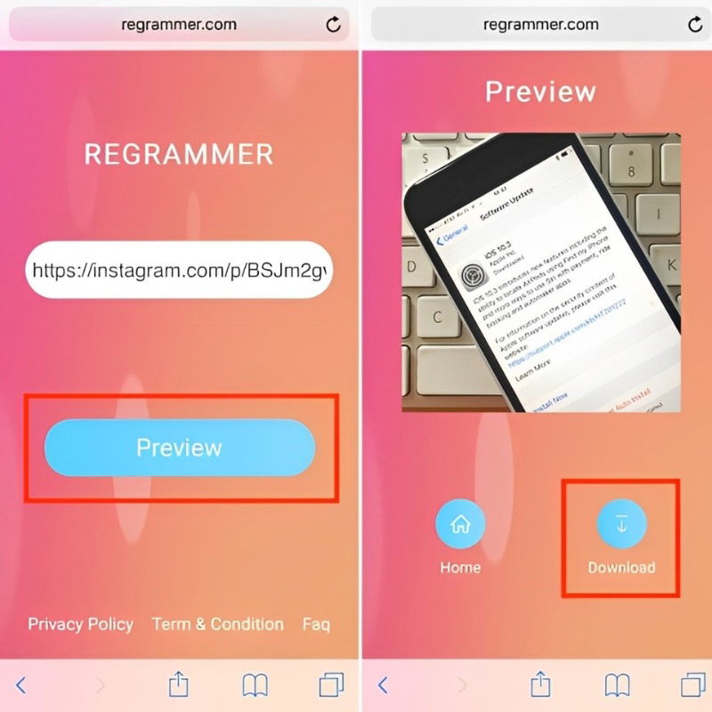 Cách tải video trên Instagram về iPhone qua ứng dụng Regrammer